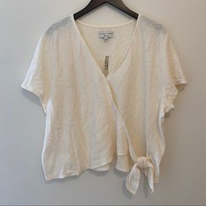 NWT Madewell Texture & Thread Wrap Top